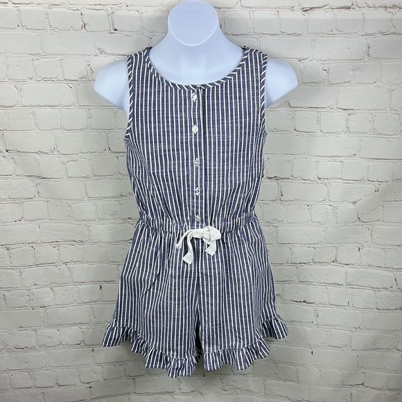 Cooper key little girls jumper white and blue striped size M - Picture 1 of 8
